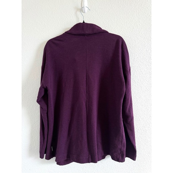 Columbia Womens XL Violet Funnel Neck Button Wrap Jacket Sweater Plum - Picture 3 of 8